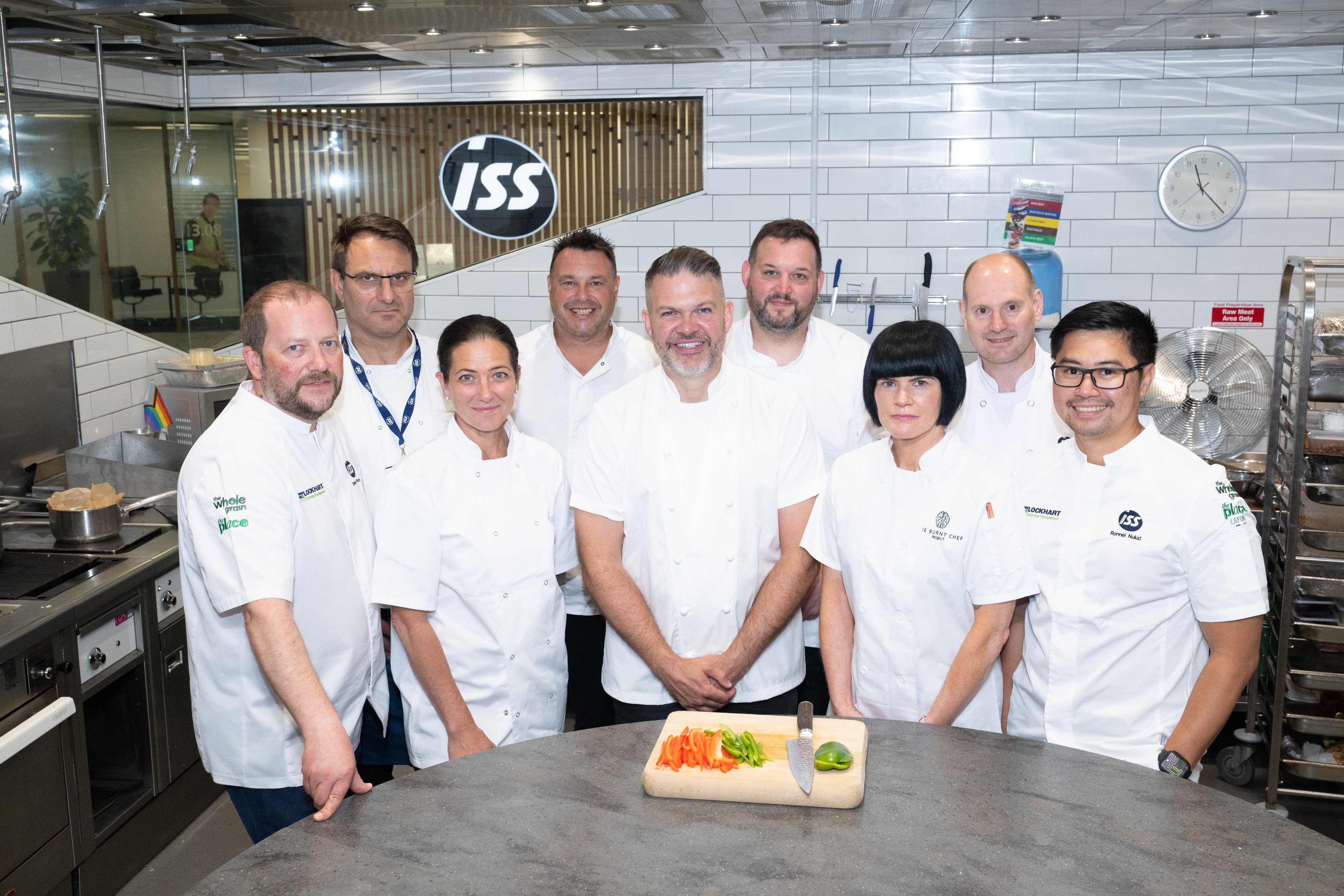 Kenny Tutt with the ISS Culinary Team