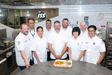 Kenny Tutt with the ISS Culinary Team